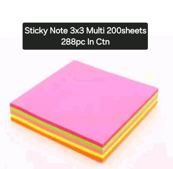 Sticky Notes 3x3 Multi 200sheets