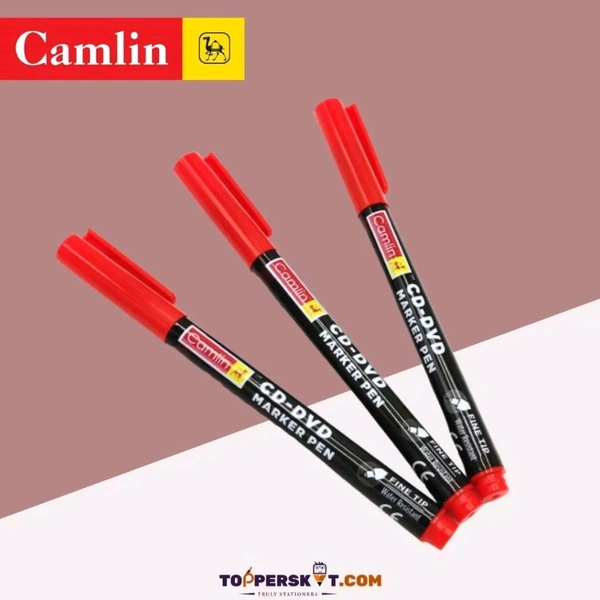 Camlin CD/OHP Marker (10pc Pack) - Red
