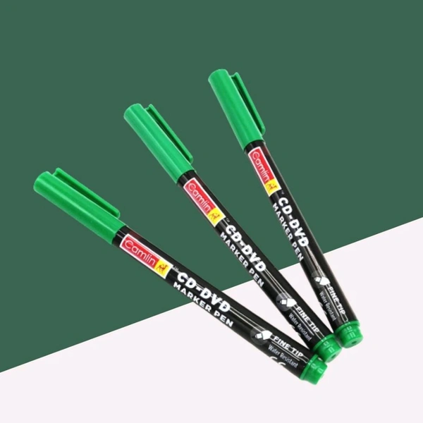 Camlin CD/OHP Marker (10pc Pack) - Green