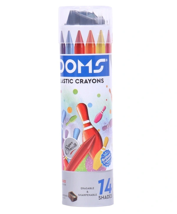Doms Plastic Crayons 14 Shade 60 MRP