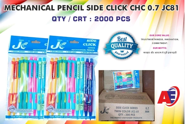 JC81 Side Click Mechanical Pencil 0.7mm (10pc Pack)