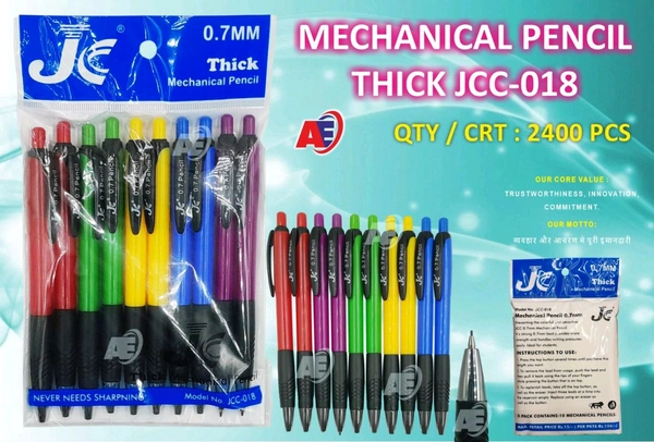 JC018 Mechanical Pencil 0.7mm Thick (10pc Pack)