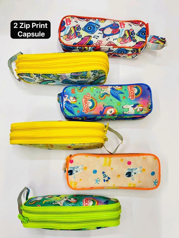 Pouch 2 Zip Capsule Print