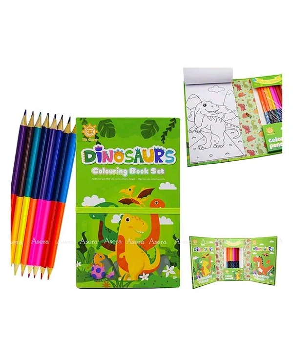 Color Book W/Pencil Color (Mix Designs)