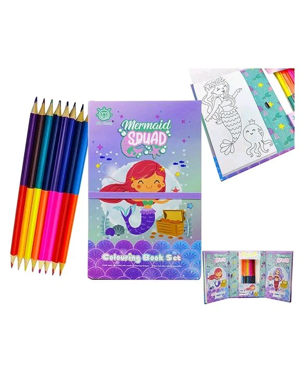 Color Book W/Pencil Color (Mix Designs)