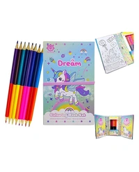 Color Book W/Pencil Color (Mix Designs)