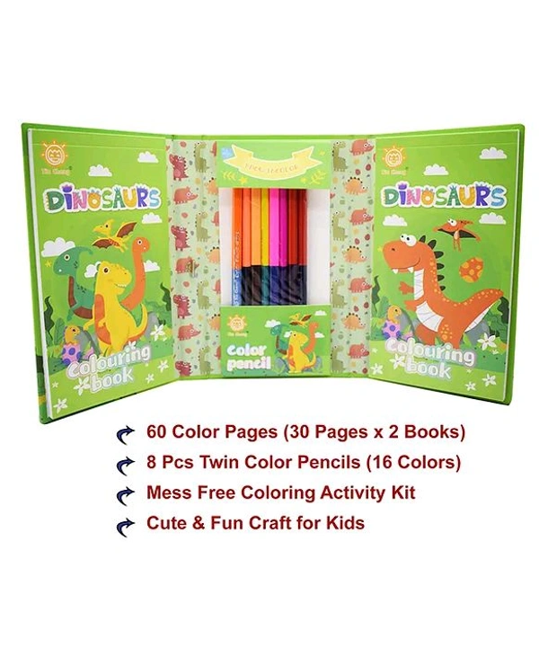 Color Book W/Pencil Color (Mix Designs)