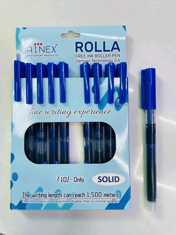 Jainex Rolla Roller Pen Solid (10pc Box) - Red