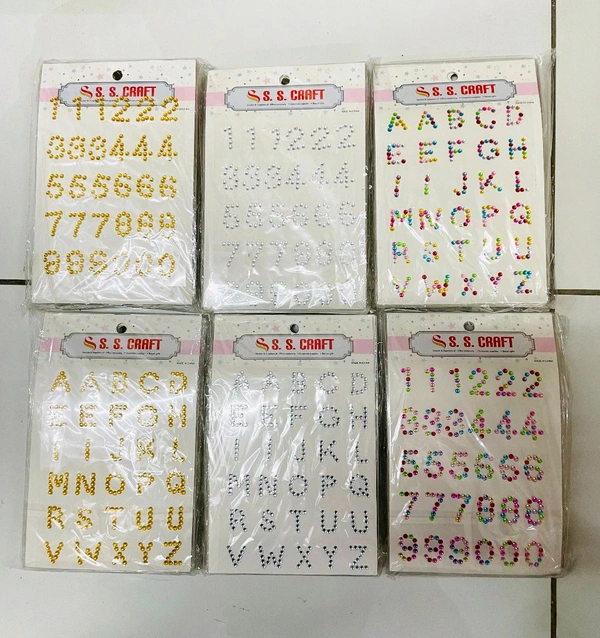 Stone Beads Alpbhabet/ Numbers (12pc Pack)