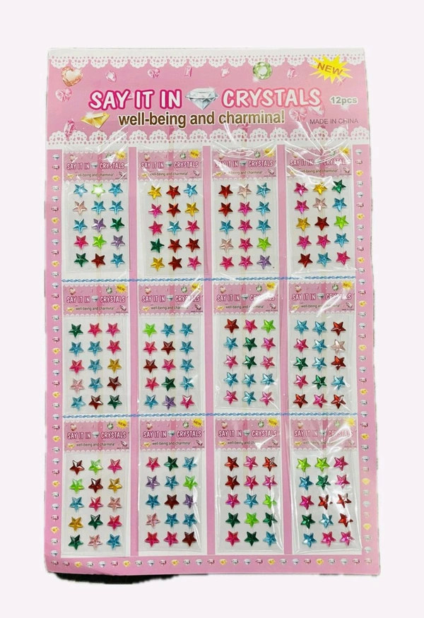 Stone Chart Bindi Star Multi (12pc)