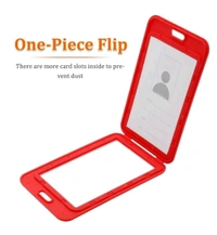 ID Card Holder Plastic 54x85mm V (10pc Pack) - Red