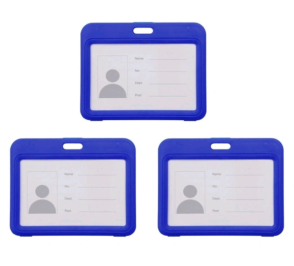 ID Card Holder 54x85mm H (10pc Pack) - Blue