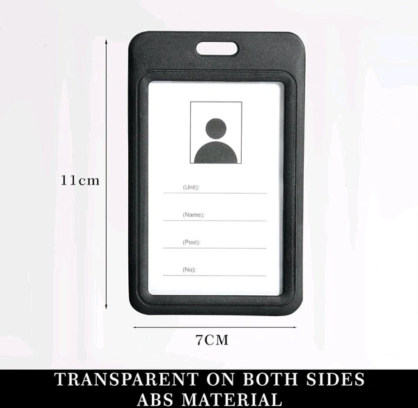 ID Card Holder 54x85mm V (10pc Pack) - Black