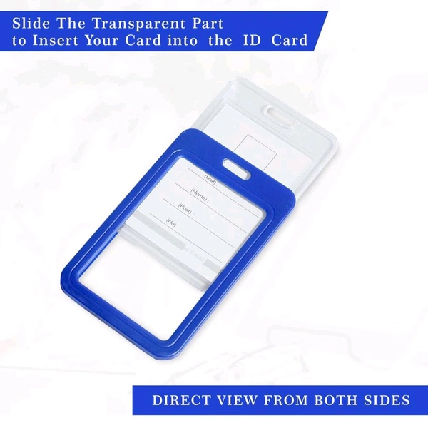 ID Card Holder 2 Cover 54x85mm V (10pc Pack) - Blue