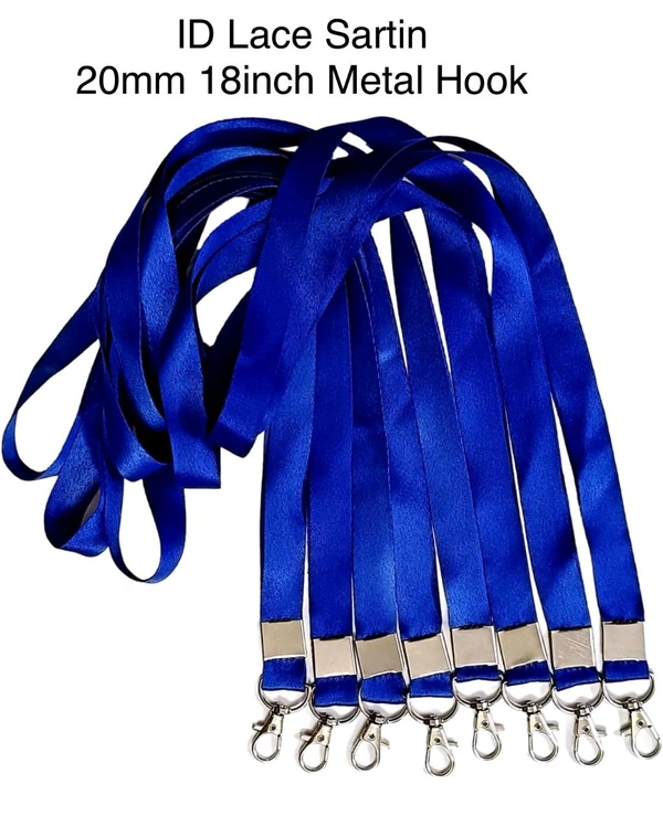 ID Lace Sartin 20mm 18inch Metal Hook (50pc) - Blue