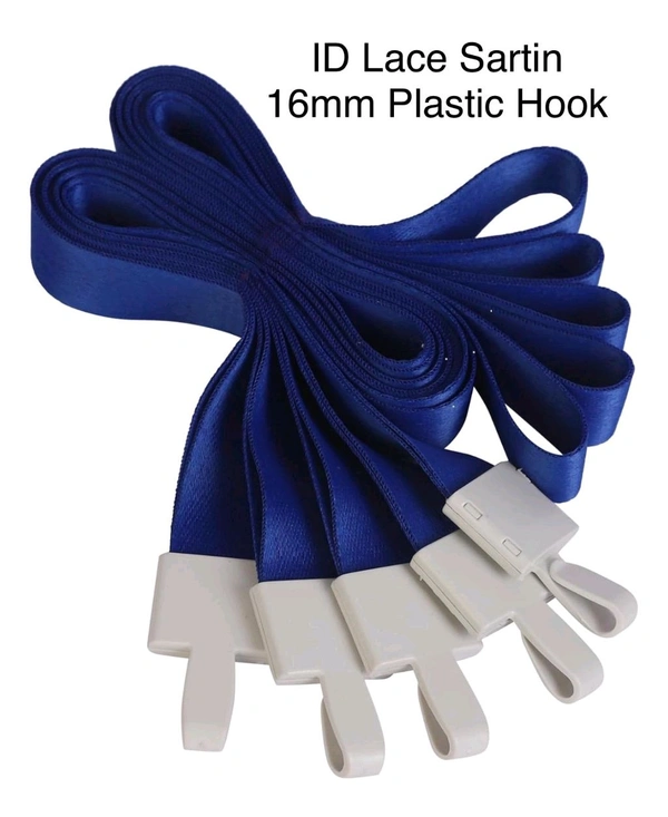 ID Lace Sartin 16mm Plastic Hook (100pc) - Blue