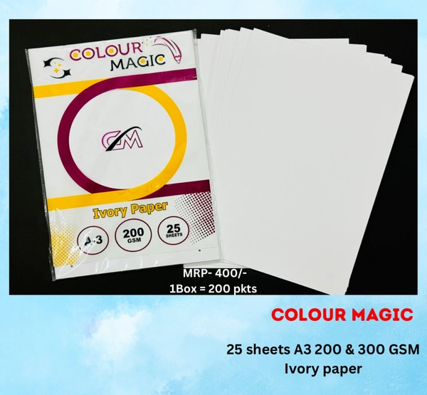 Ivory Sheet A3 300gsm (25 Sheets Pack) White