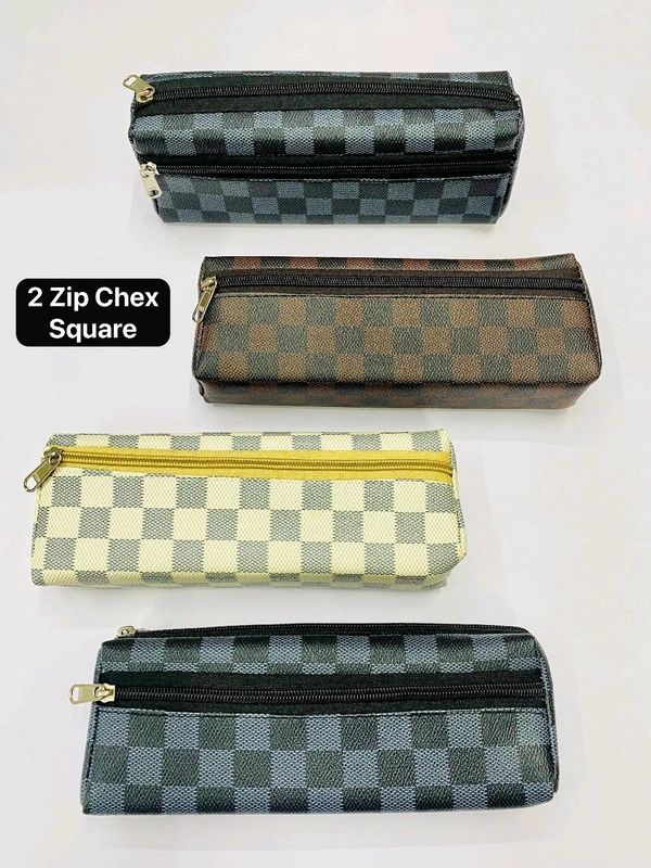 Pouch 2 Zip Chex Square