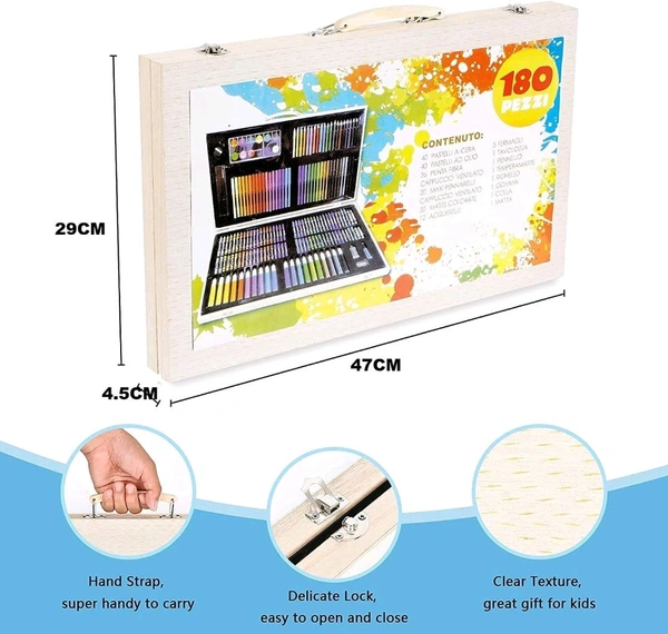 180pc Wooden Color Kit