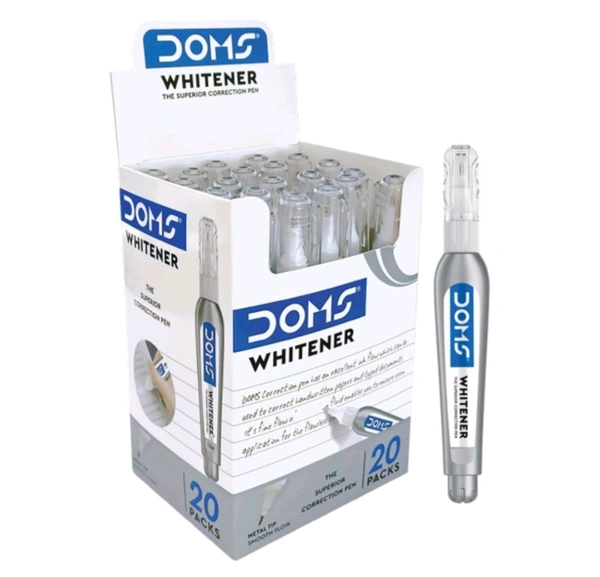 DOMS Whitener Pen – 3 ml 15mrp (Pack Of 20pc)