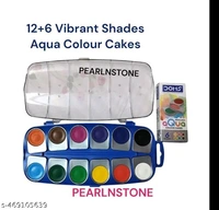 DOMS Aqua Water Colour Cake 12+6 Premium Grade Shades 150mrp
