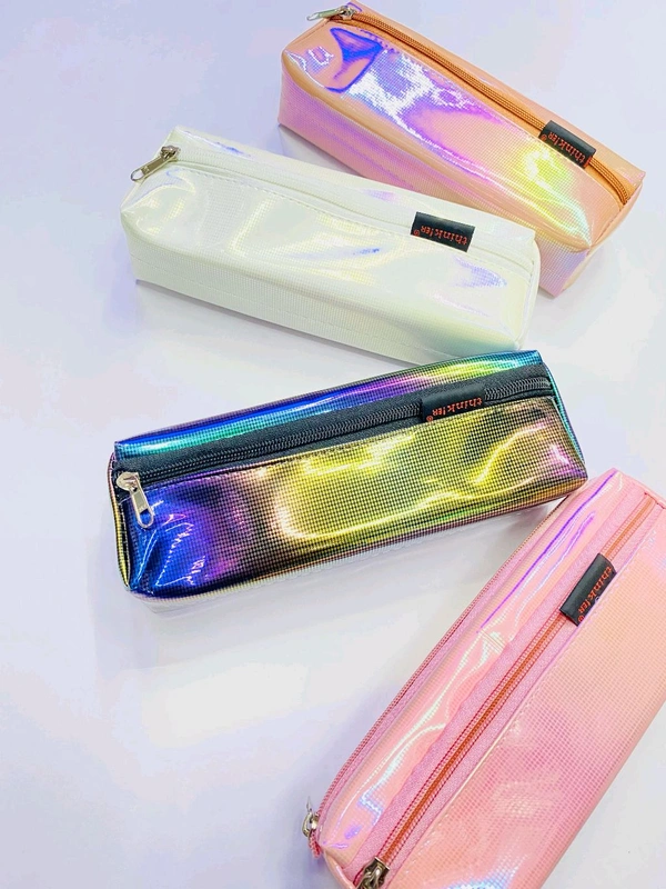 Pouch 2 Zip Rainbow Square