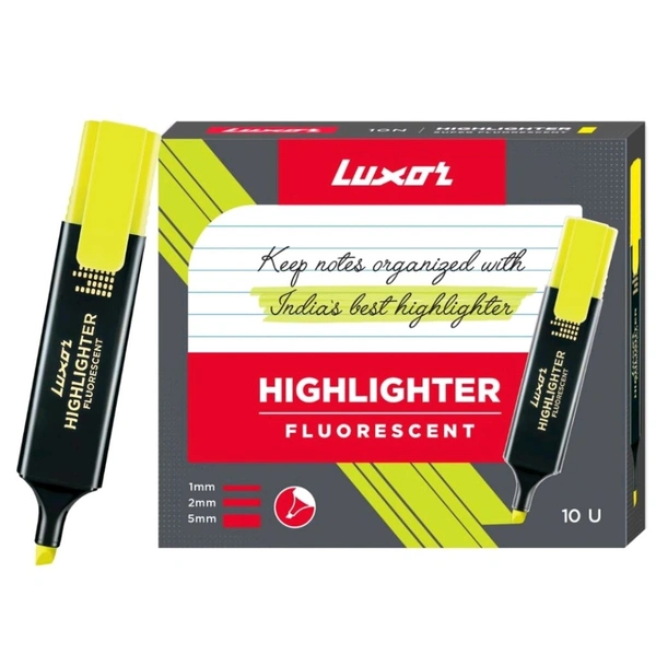 Luxor Highlighter Yellow (10pc Pack)
