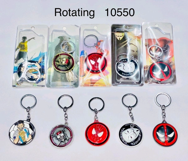 Rotating 3rd Metal Keychain (Mixed Design)