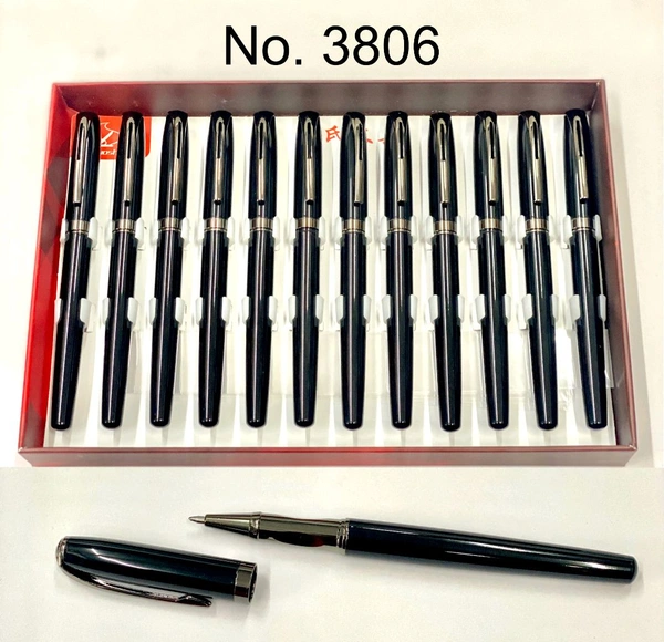 3806 Black Luoshi Metal Roller Pen