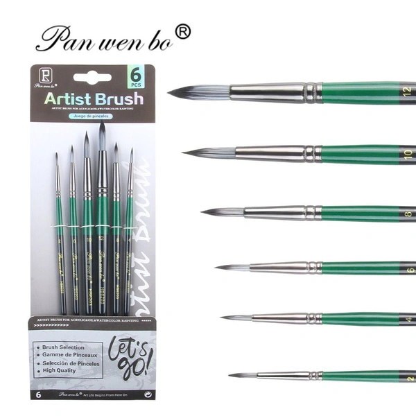 Paint Brush 6pc Round (2-25-178C)