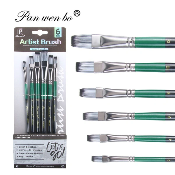 Paint Brush 6pc Flat (2-25-178A)
