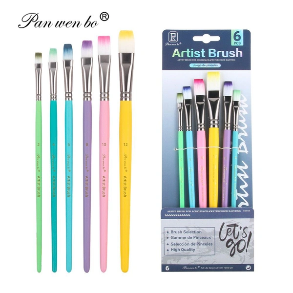 Paint Brush 6pc Flat (2-25-177C)