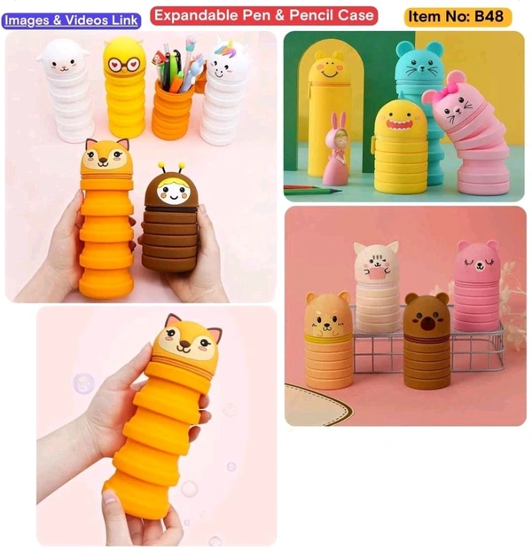 Expandable Silicon Pencil Pouch (Mix)