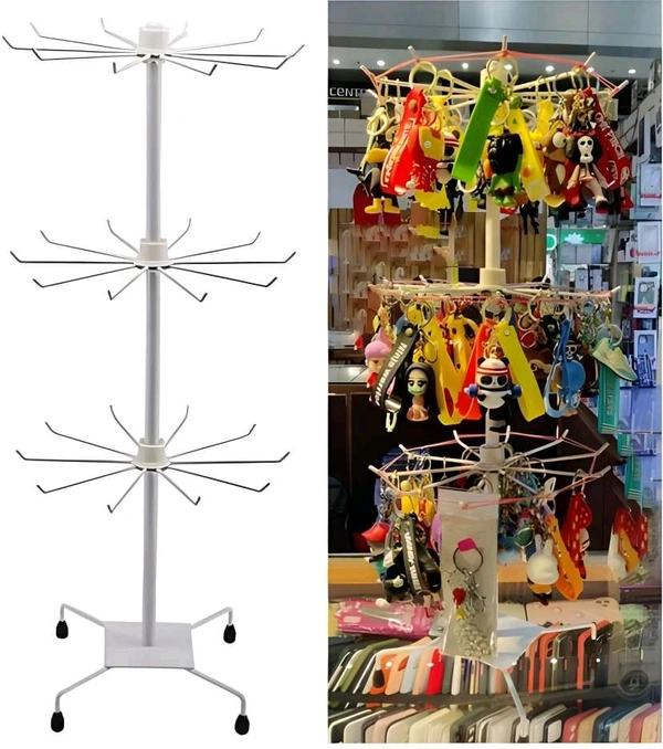 3 Layer Rotating Multipurpose Metal Display Stand.
