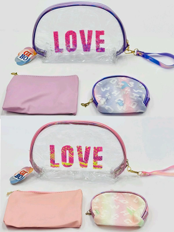 Travelling Cosmetic Pouch (3pc Set)