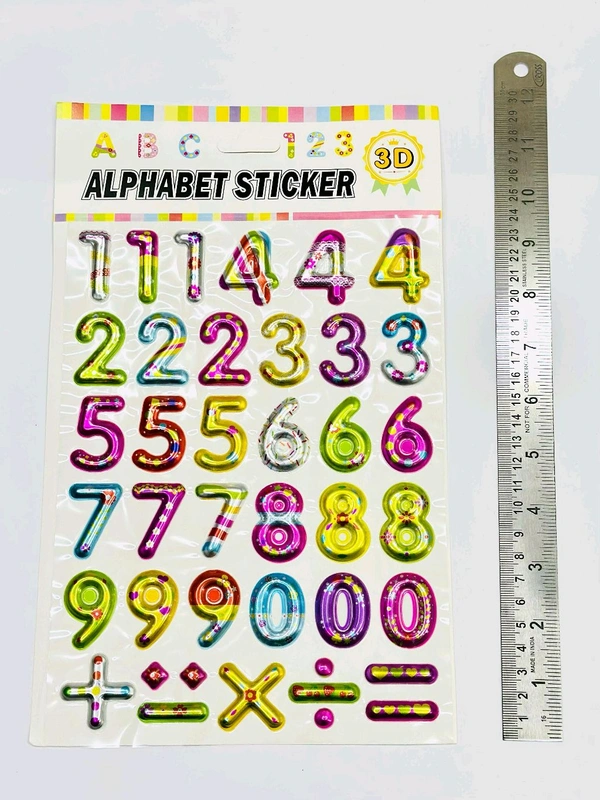 Stickers 3D Alphabet Big
