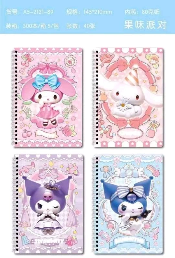 2121-89 Spiral Note A5 80pg Kuromi