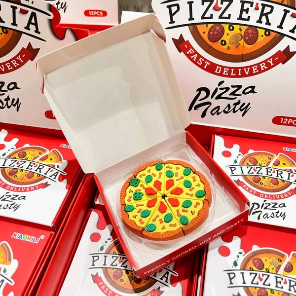 Pizza Eraser Set