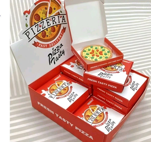 Pizza Eraser Set