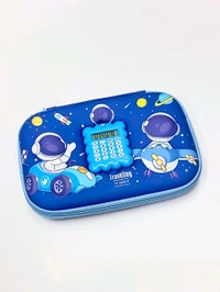 7D Eva Jumbo Calc Pouch (Blister) - Space Kids