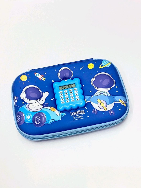 7D Eva Jumbo Calc Pouch (Blister) - Space Kids