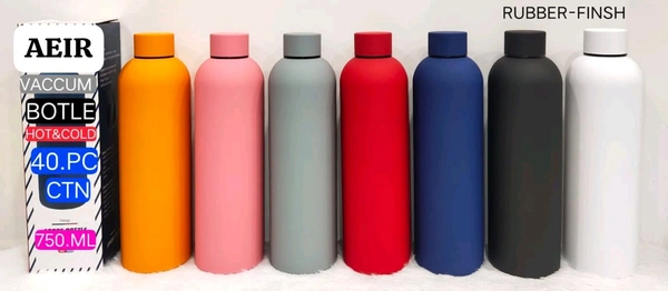 Vaccum Rubber Bottle 750ml (Mix Colors)