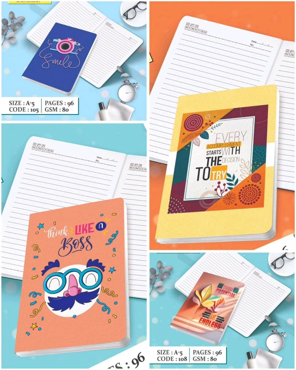 Fancy Printed Dairy A5 96Pg