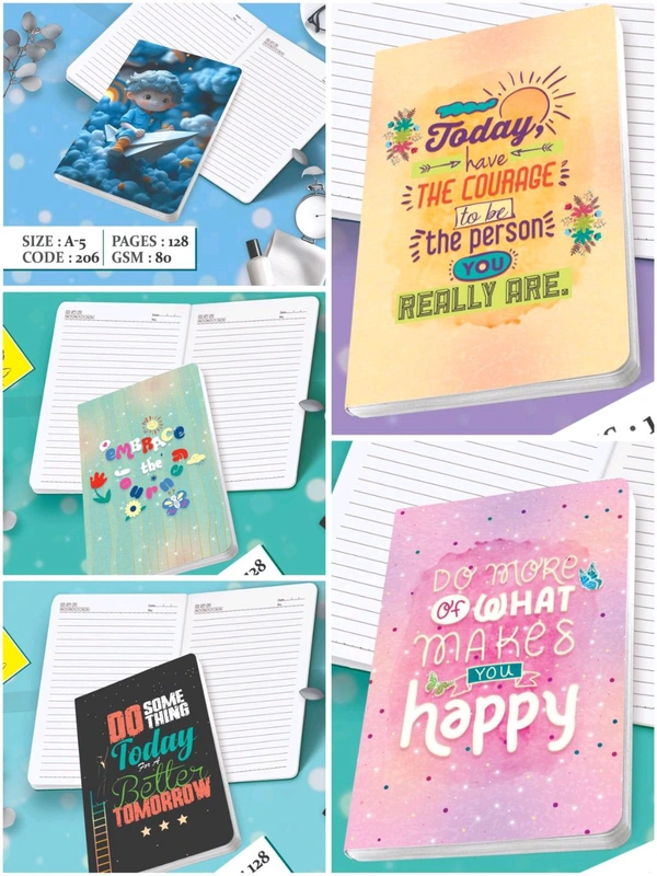 Fancy Printed Dairy A5 128Pg