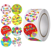 Happy Birthday Sticker Roll (500pc) Mix