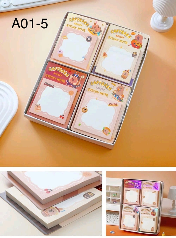 A01-5- Sticky Note Capybara 60 Sheets