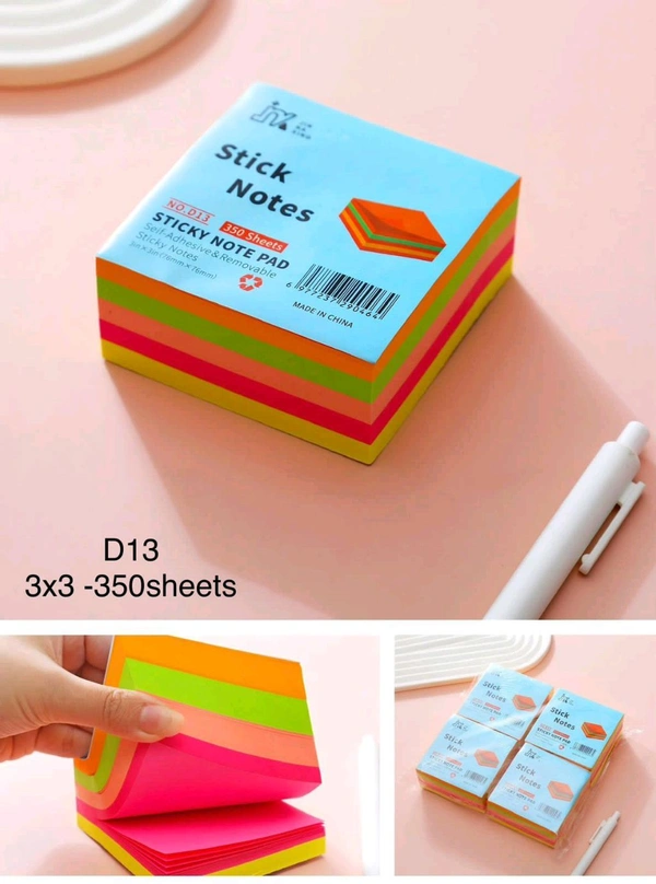 D13- 3x3 Color Sticky Notes 350 Sheets
