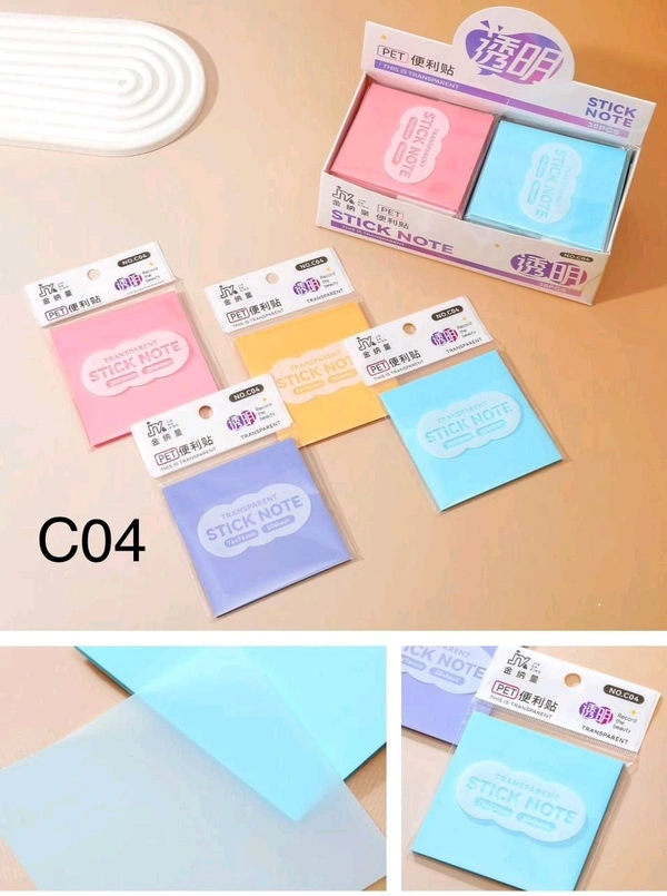 C04 PET Sticky Notes TRP Color