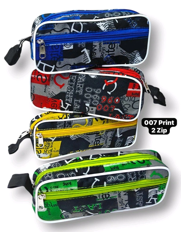 2 Zip 007 Print Capsule Pouch