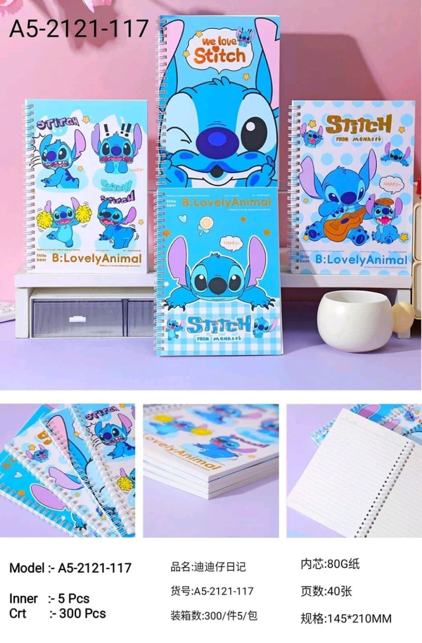 A5-2121-117 Spiral A5 80pg Diary